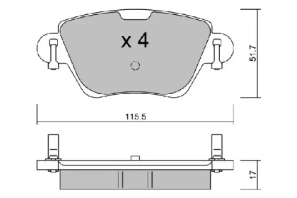 Комплект тормозных колодок AISIN BPPE-2007